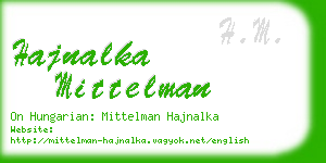 hajnalka mittelman business card